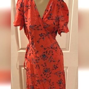 GAP floral wrap maxi dress